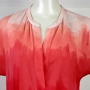 Apt 9 Top size Medium Pink Cap Sleeve Shirt V-Neck